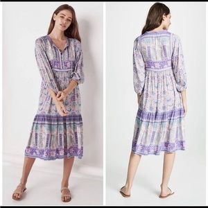 Spell Purple and Blue Midi Dress